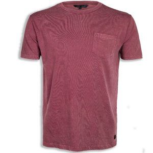Men's Crew Neck Cotton Snow Washed Pocket T-shirt